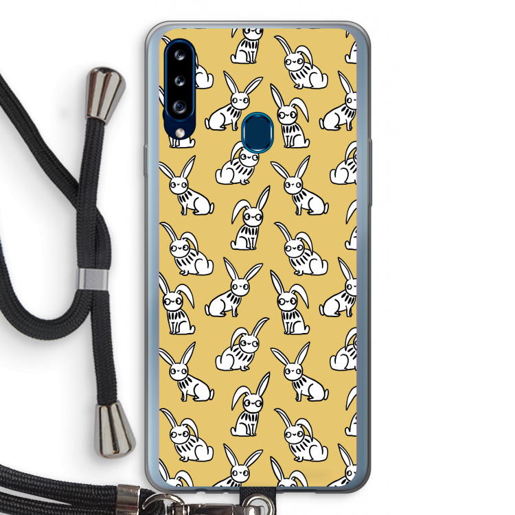 Haas: Samsung Galaxy A20s Transparant Hoesje met koord