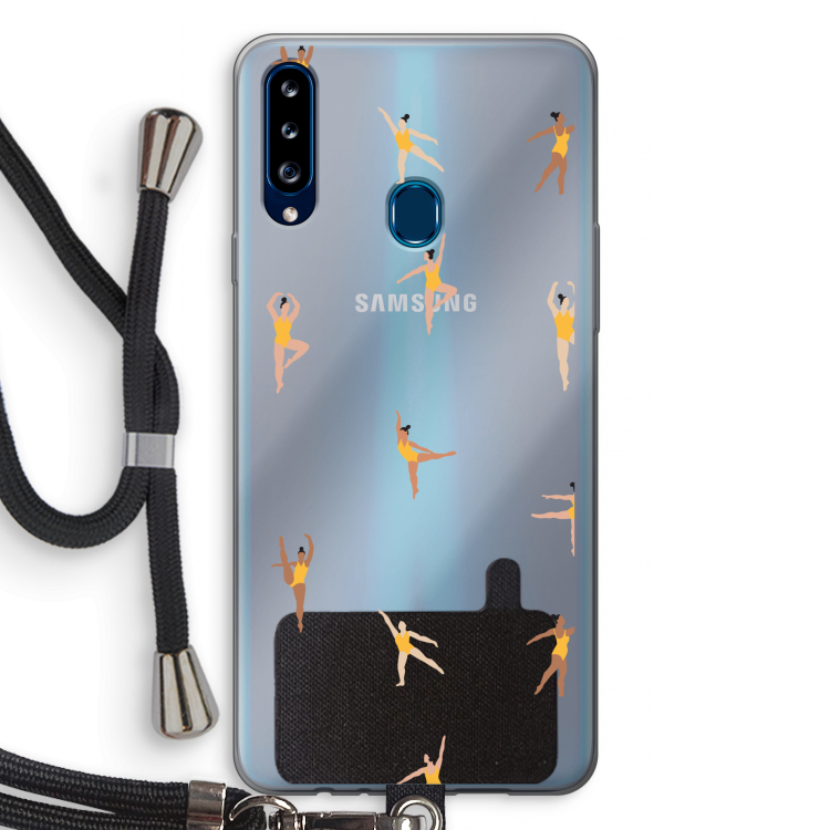 Dans #2: Samsung Galaxy A20s Transparant Hoesje met koord