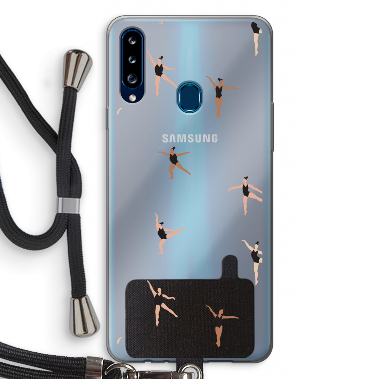 Dancing #1: Samsung Galaxy A20s Transparant Hoesje met koord