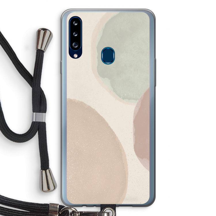 Geo #8: Samsung Galaxy A20s Transparant Hoesje met koord