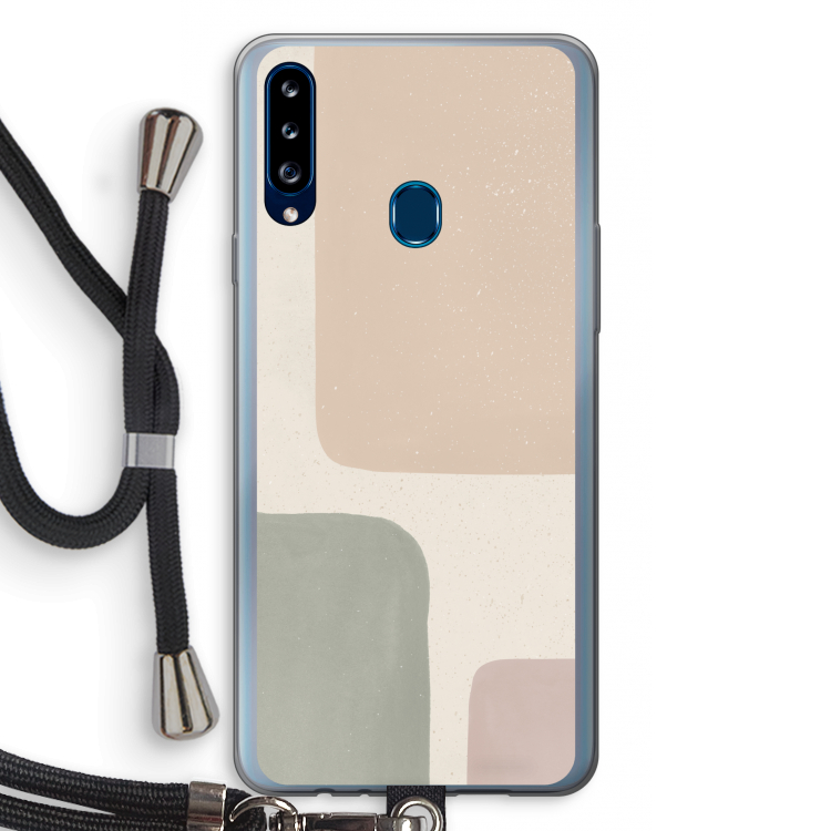 Geo #7: Samsung Galaxy A20s Transparant Hoesje met koord