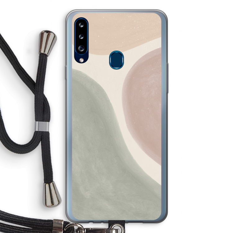 Geo #6: Samsung Galaxy A20s Transparant Hoesje met koord