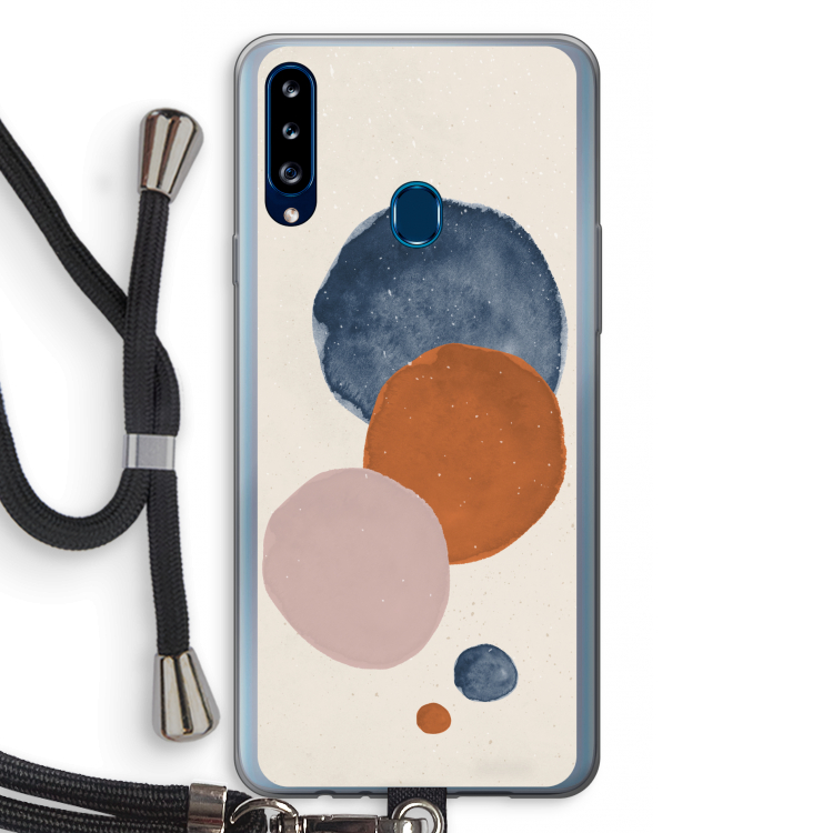 Geo #4: Samsung Galaxy A20s Transparant Hoesje met koord