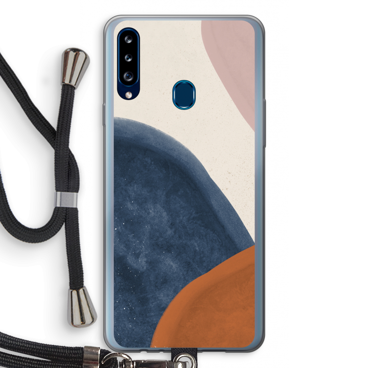 Geo #1: Samsung Galaxy A20s Transparant Hoesje met koord