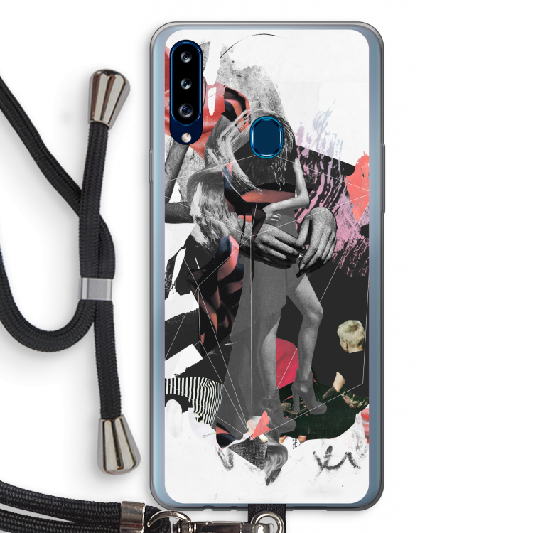 Dissimulation du réel: Samsung Galaxy A20s Transparant Hoesje met koord