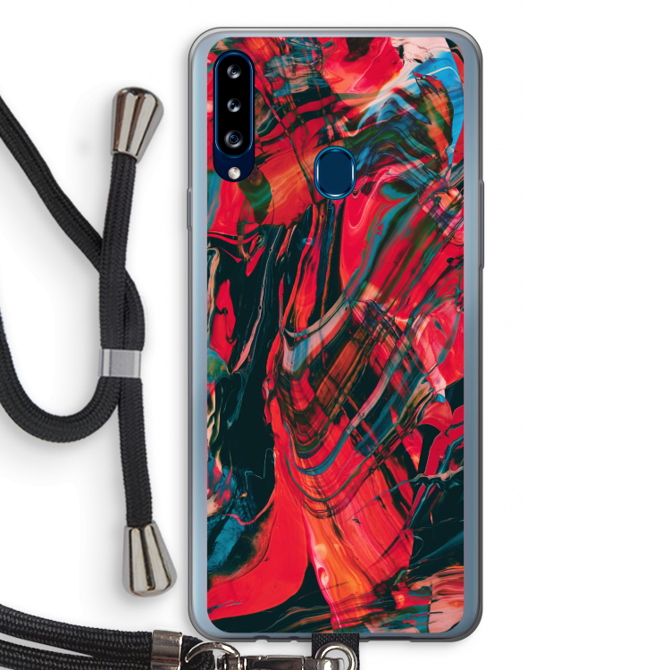 Endless Descent: Samsung Galaxy A20s Transparant Hoesje met koord