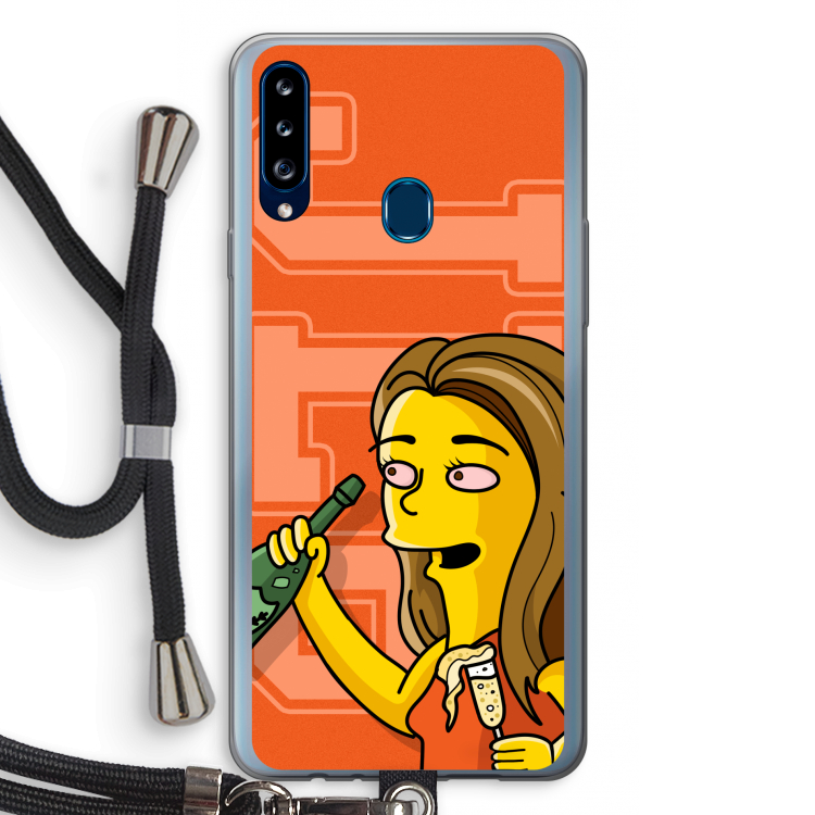 Jamie Lee Simpson: Samsung Galaxy A20s Transparant Hoesje met koord
