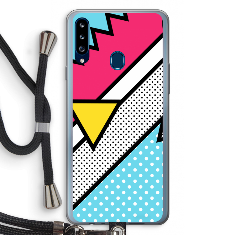 Pop Art #3: Samsung Galaxy A20s Transparant Hoesje met koord