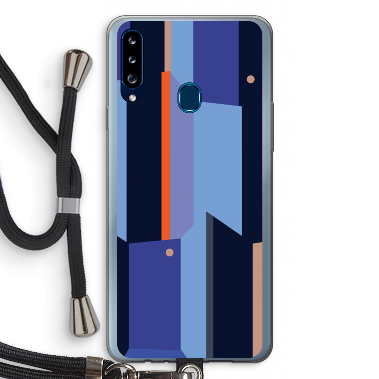 Gestalte 3: Samsung Galaxy A20s Transparant Hoesje met koord