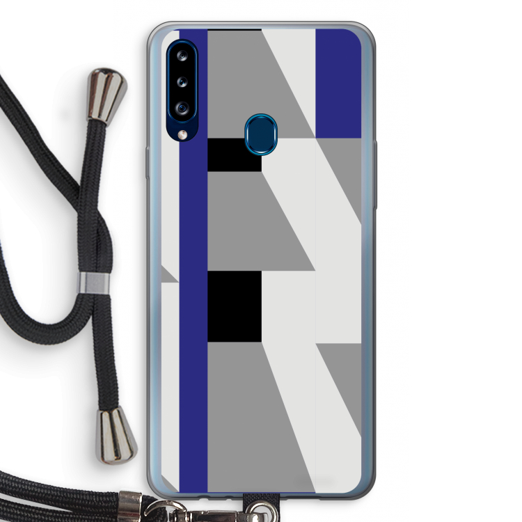 Gestalte 2: Samsung Galaxy A20s Transparant Hoesje met koord