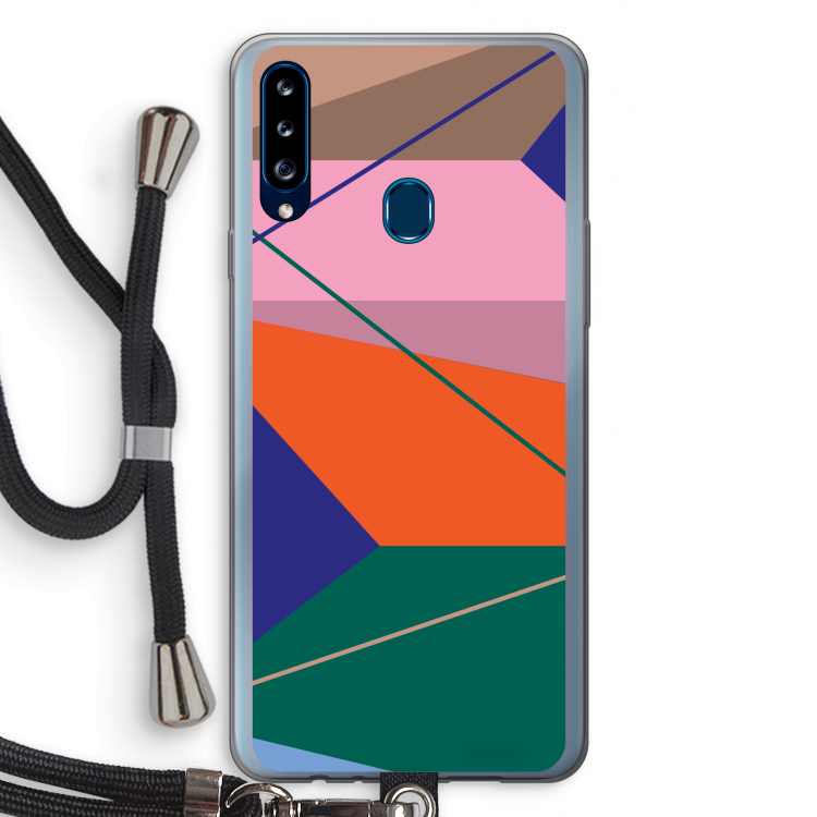 Gestalte 1: Samsung Galaxy A20s Transparant Hoesje met koord