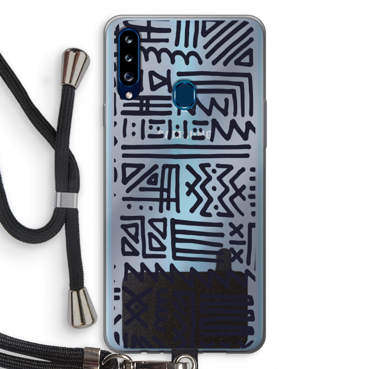 Marrakech print: Samsung Galaxy A20s Transparant Hoesje met koord