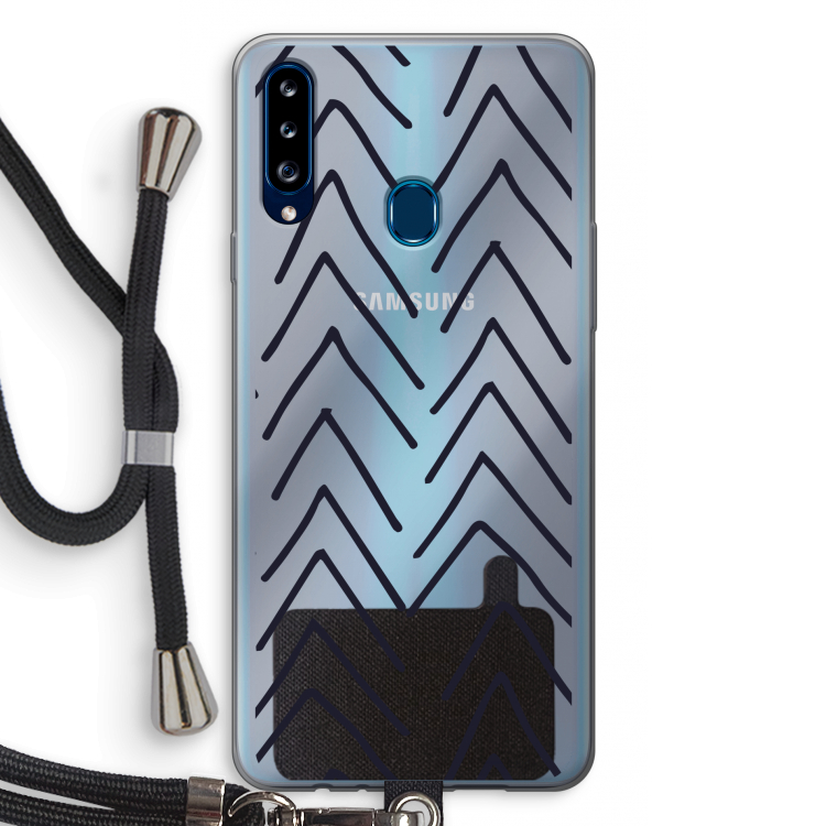 Marrakech Arrows: Samsung Galaxy A20s Transparant Hoesje met koord