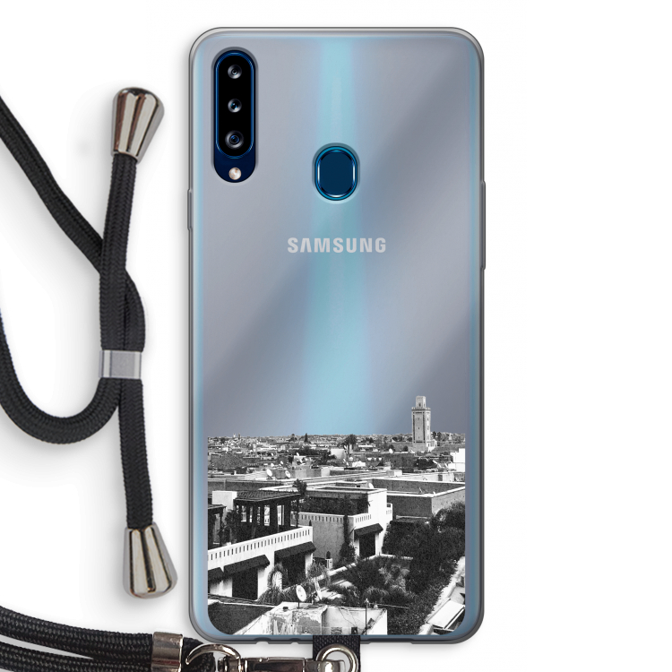 Marrakech Skyline : Samsung Galaxy A20s Transparant Hoesje met koord