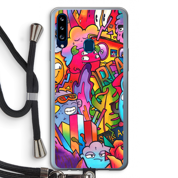 Dreams: Samsung Galaxy A20s Transparant Hoesje met koord