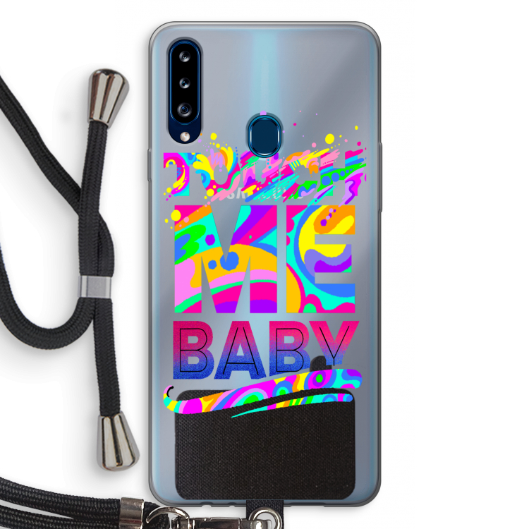 Touch Me: Samsung Galaxy A20s Transparant Hoesje met koord