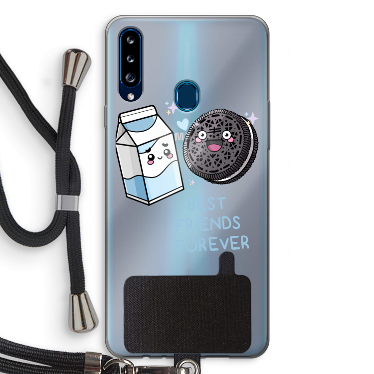 Best Friend Forever: Samsung Galaxy A20s Transparant Hoesje met koord