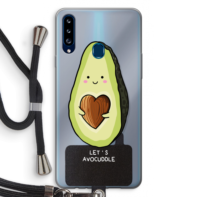 Avocuddle: Samsung Galaxy A20s Transparant Hoesje met koord