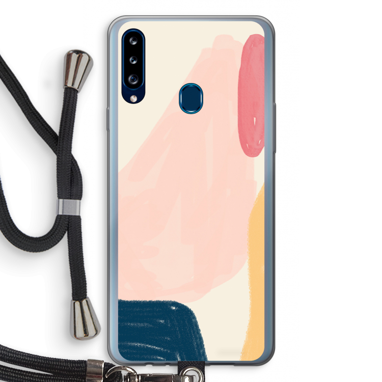 Saturday Flow: Samsung Galaxy A20s Transparant Hoesje met koord