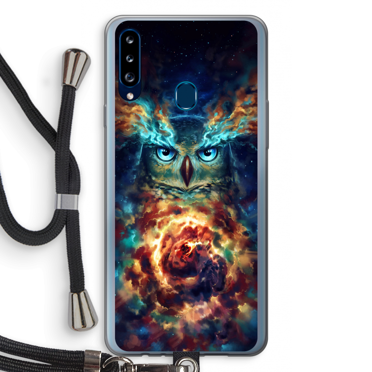 Aurowla: Samsung Galaxy A20s Transparant Hoesje met koord