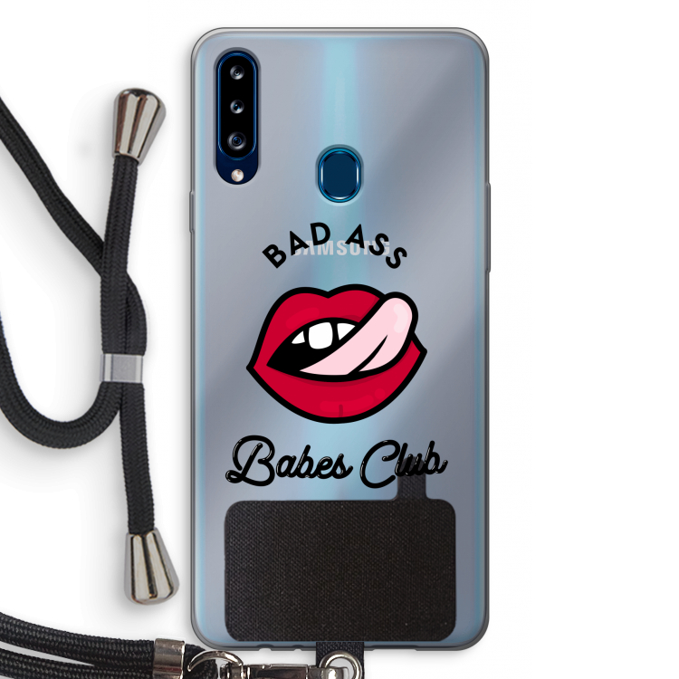 Badass Babes Club: Samsung Galaxy A20s Transparant Hoesje met koord