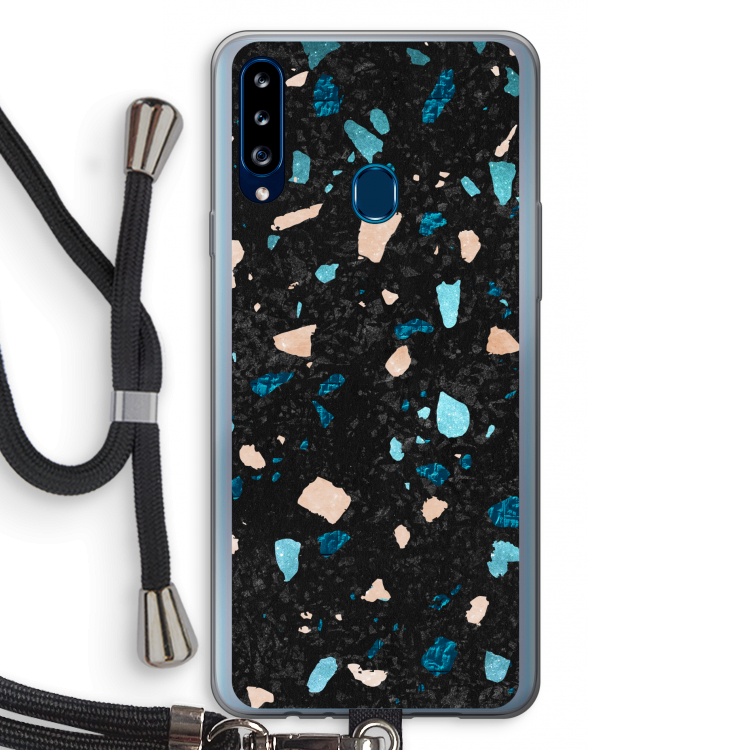 Terrazzo N°11: Samsung Galaxy A20s Transparant Hoesje met koord