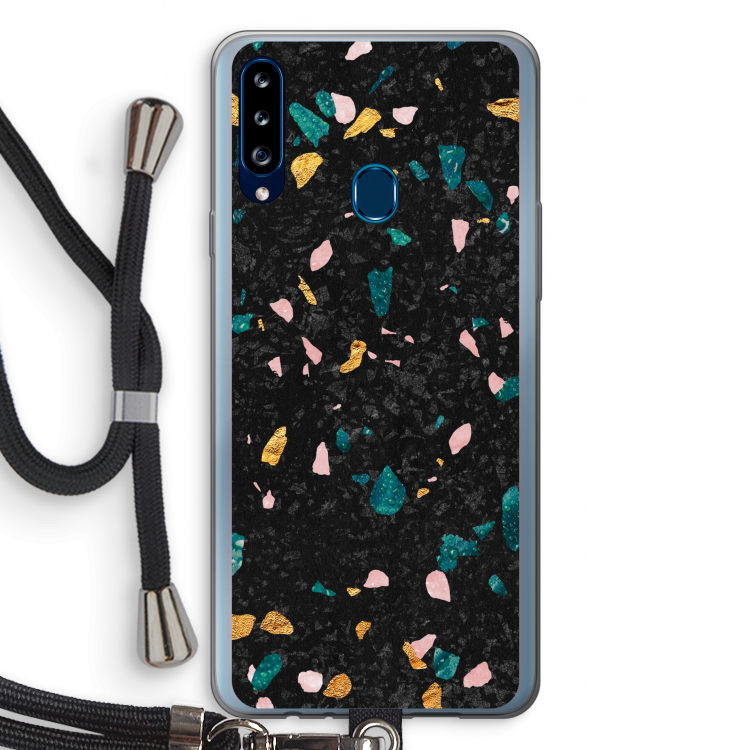 Terrazzo N°10: Samsung Galaxy A20s Transparant Hoesje met koord