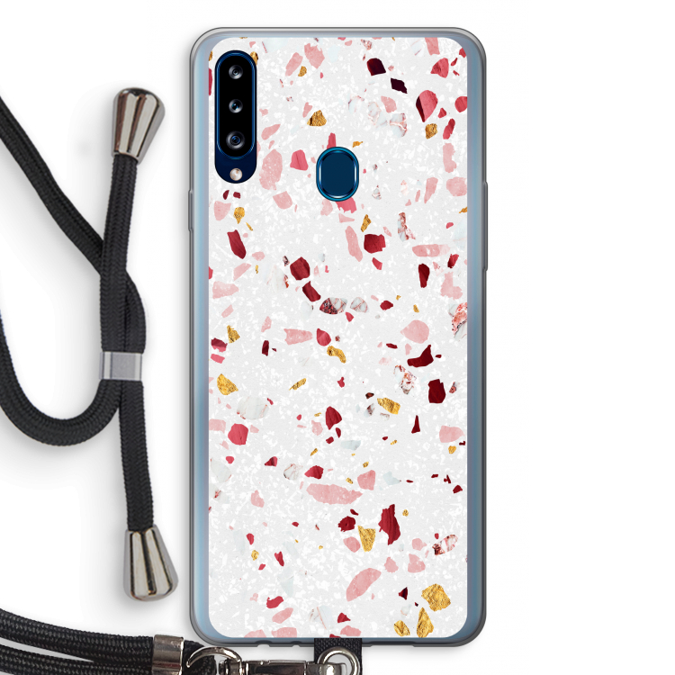 Terrazzo N°9: Samsung Galaxy A20s Transparant Hoesje met koord