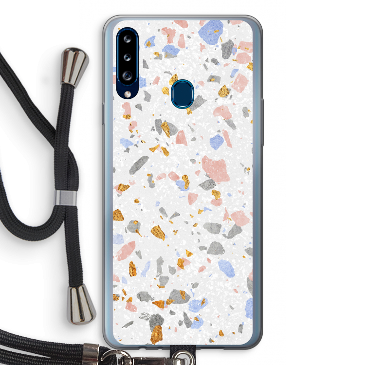 Terrazzo N°8: Samsung Galaxy A20s Transparant Hoesje met koord