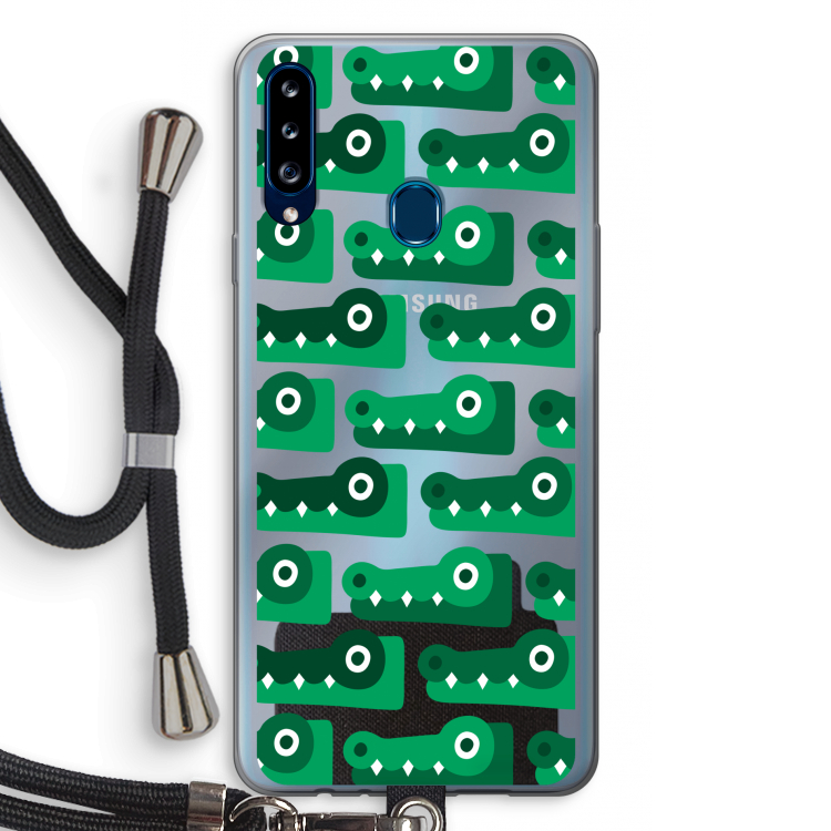 Crocs: Samsung Galaxy A20s Transparant Hoesje met koord