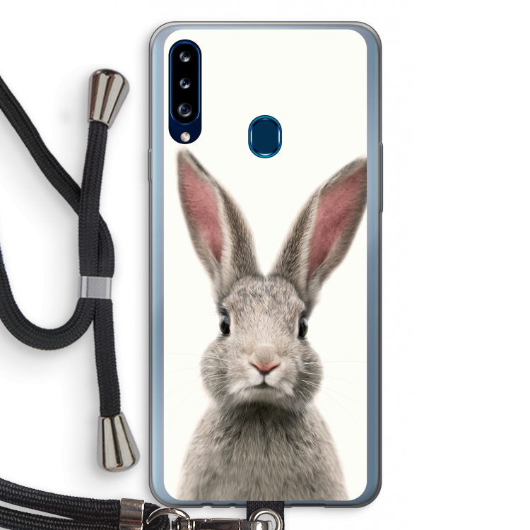 Daisy: Samsung Galaxy A20s Transparant Hoesje met koord