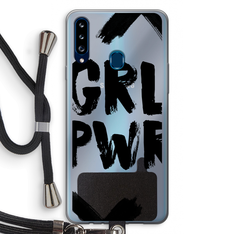 Girl Power #2: Samsung Galaxy A20s Transparant Hoesje met koord