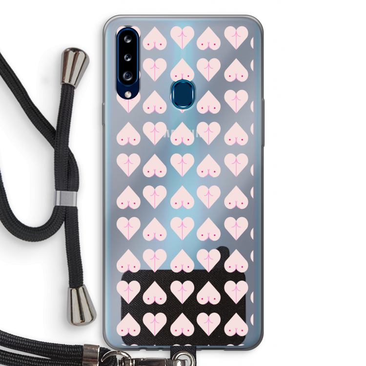 Ass 'n Titties: Samsung Galaxy A20s Transparant Hoesje met koord