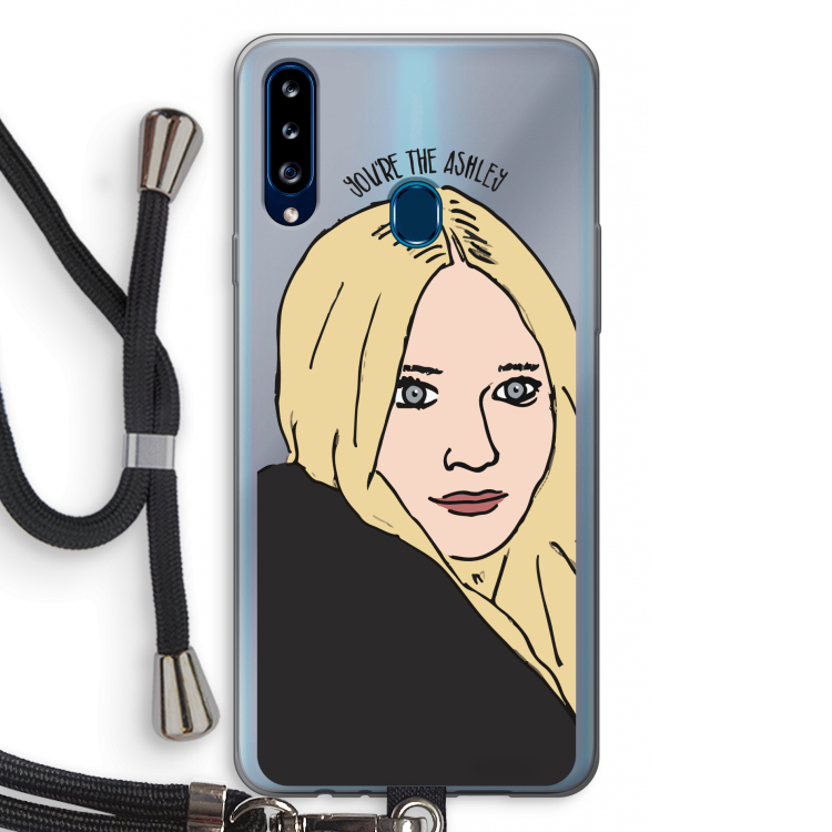 Ashley: Samsung Galaxy A20s Transparant Hoesje met koord