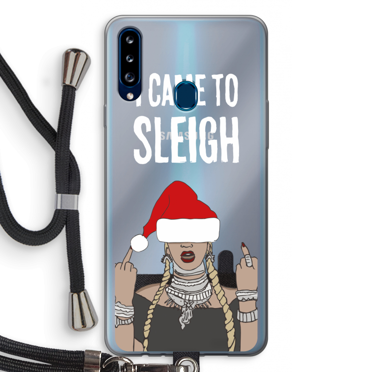 Came To Sleigh: Samsung Galaxy A20s Transparant Hoesje met koord