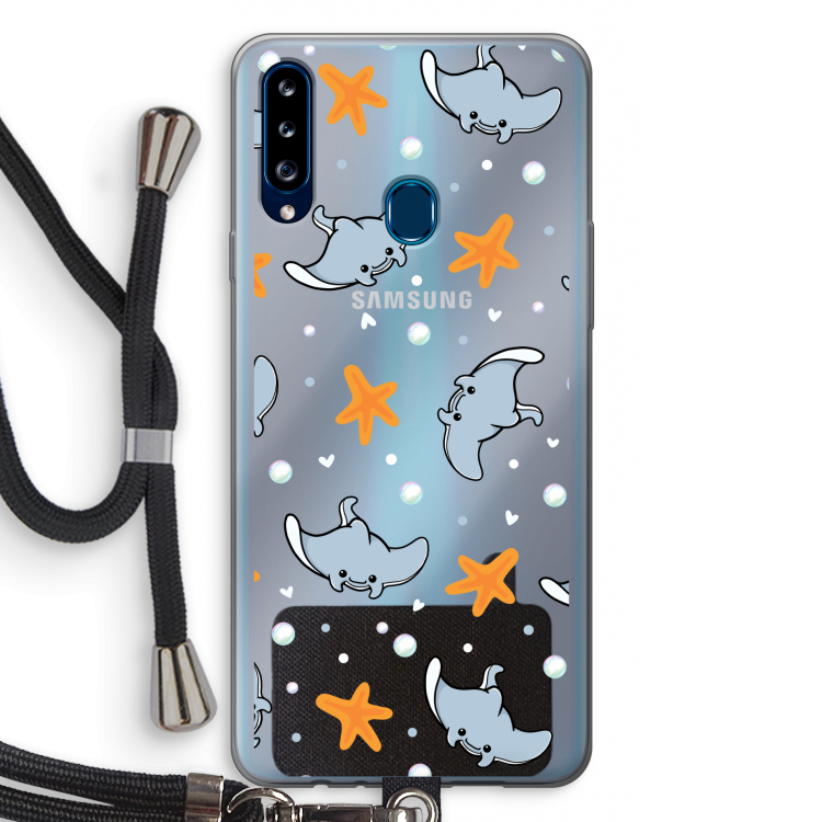 Manta: Samsung Galaxy A20s Transparant Hoesje met koord