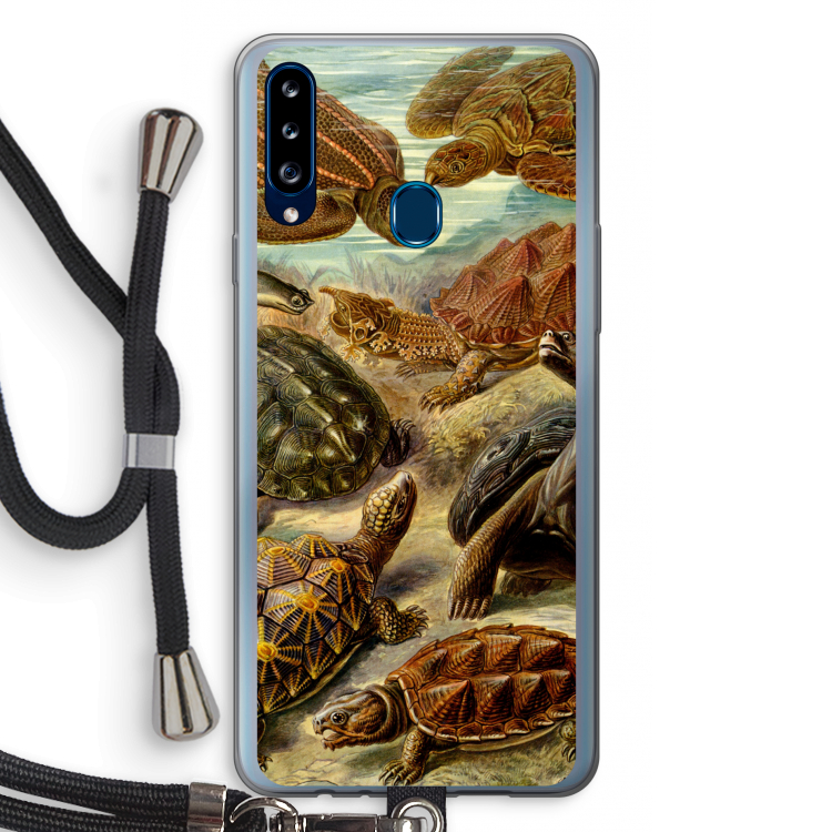 Haeckel Chelonia: Samsung Galaxy A20s Transparant Hoesje met koord