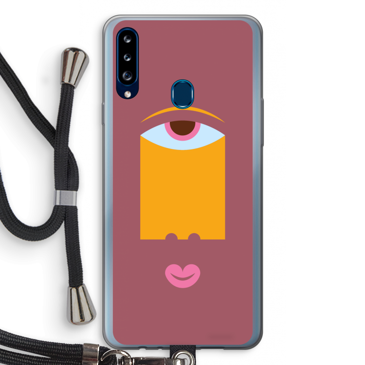 Mono V: Samsung Galaxy A20s Transparant Hoesje met koord