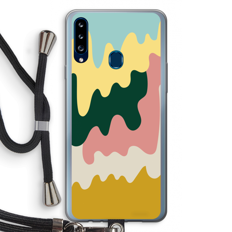 Baar B: Samsung Galaxy A20s Transparant Hoesje met koord