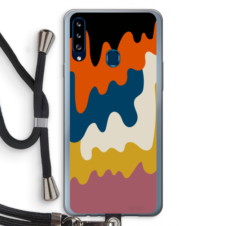Baar A: Samsung Galaxy A20s Transparant Hoesje met koord