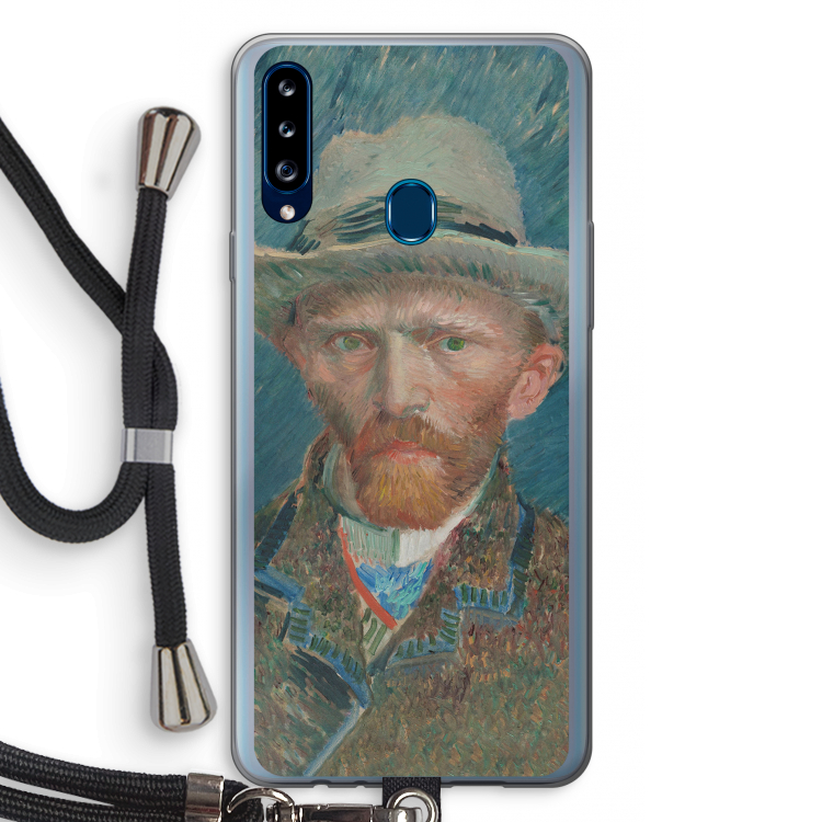 Van Gogh: Samsung Galaxy A20s Transparant Hoesje met koord