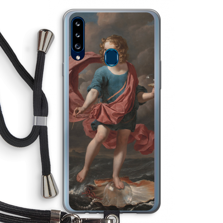Soap Bubbles: Samsung Galaxy A20s Transparant Hoesje met koord