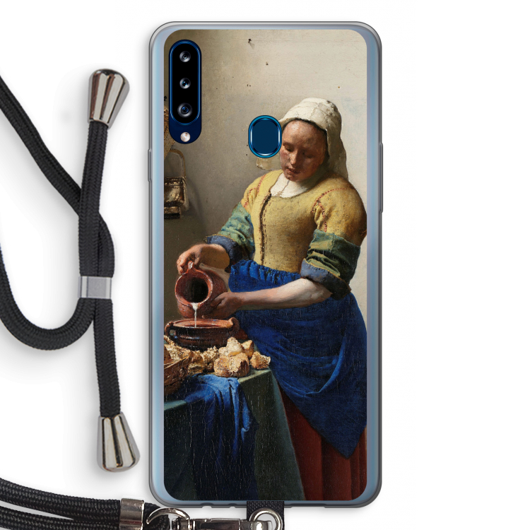 The Milkmaid: Samsung Galaxy A20s Transparant Hoesje met koord