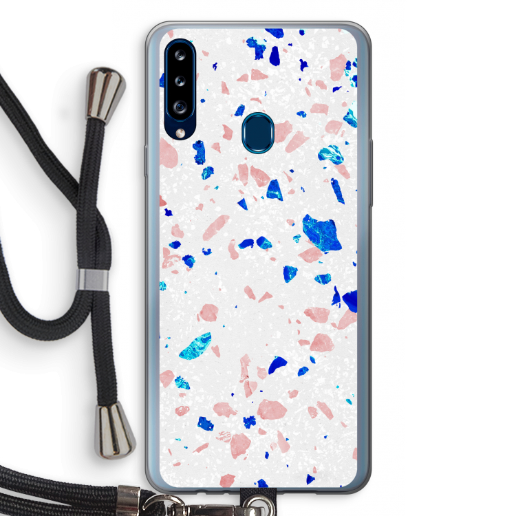 Terrazzo N°6: Samsung Galaxy A20s Transparant Hoesje met koord
