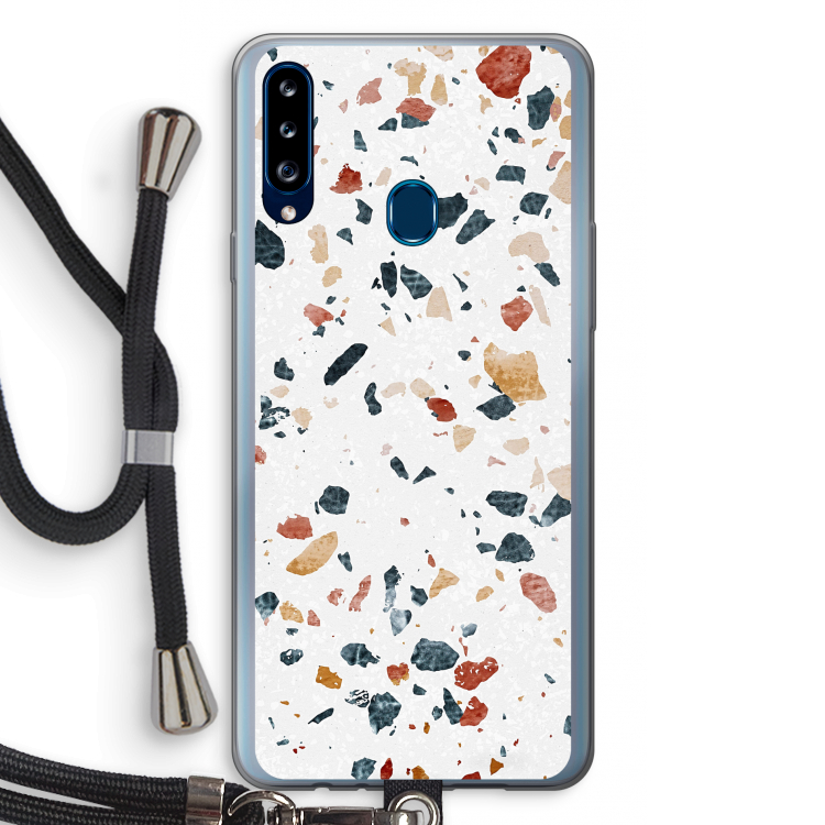 Terrazzo N°4: Samsung Galaxy A20s Transparant Hoesje met koord