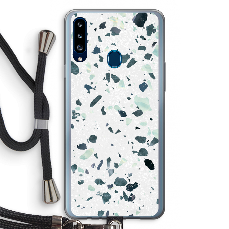 Terrazzo N°2: Samsung Galaxy A20s Transparant Hoesje met koord