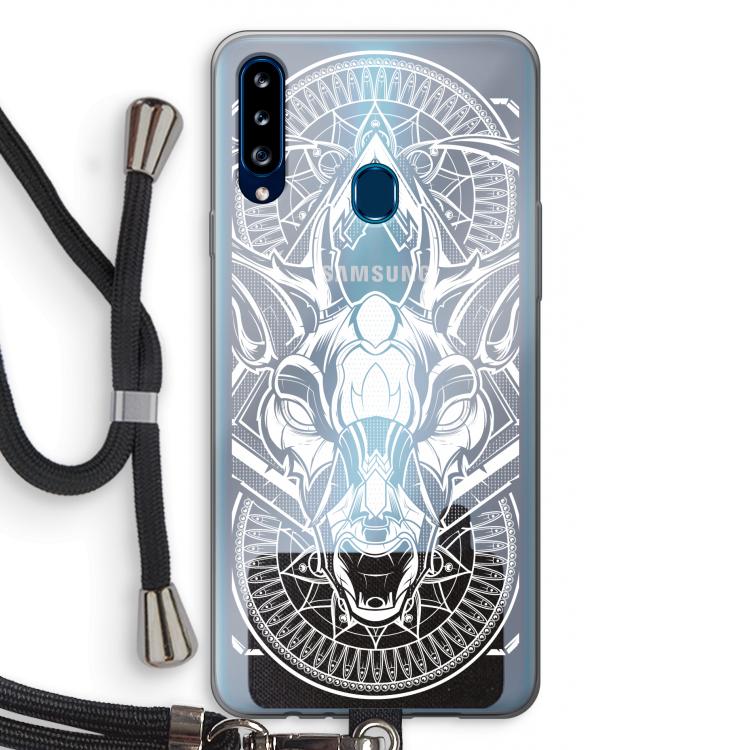 Oh Deer: Samsung Galaxy A20s Transparant Hoesje met koord
