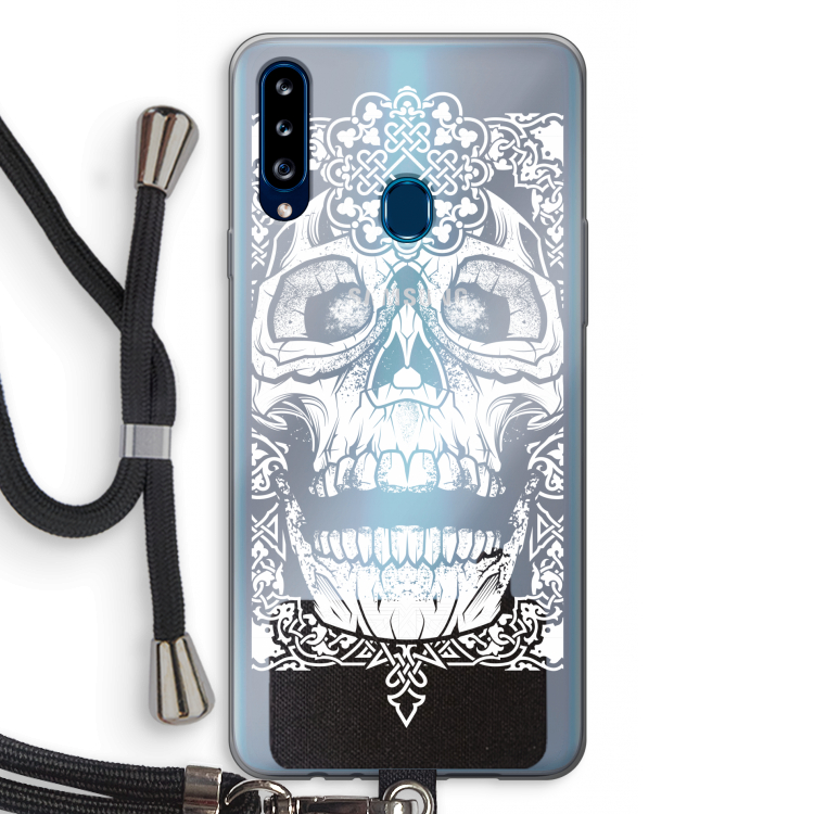Seek & Destroy: Samsung Galaxy A20s Transparant Hoesje met koord