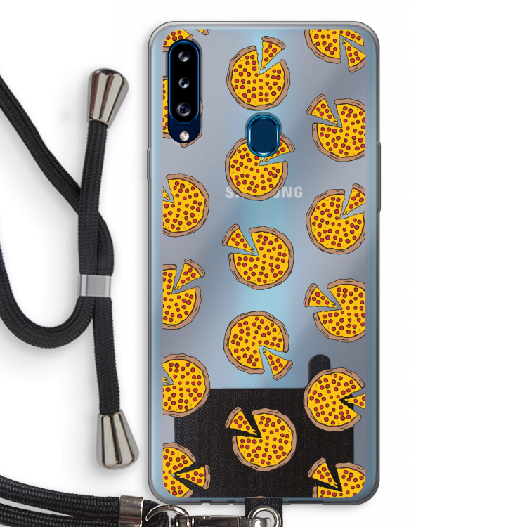 You Had Me At Pizza: Samsung Galaxy A20s Transparant Hoesje met koord