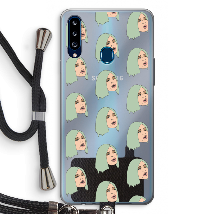 King Kylie: Samsung Galaxy A20s Transparant Hoesje met koord